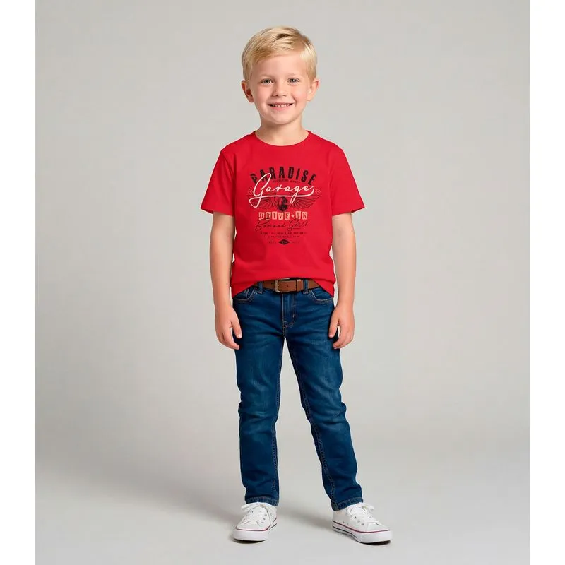 Camiseta Masculina em Meia Malha Trick Nick Vermelho 8