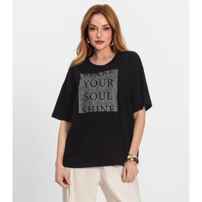 T- Shirt Feminina Manga Curta Endless Preto G