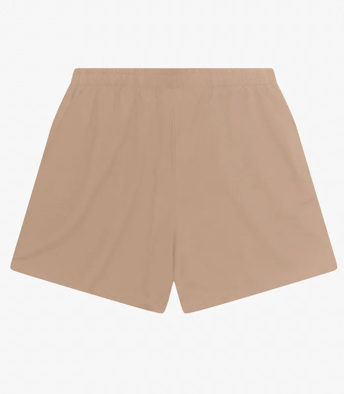 Shorts Feminino Plus Size Com Bolsos Secret Glam Marrom Plus G3