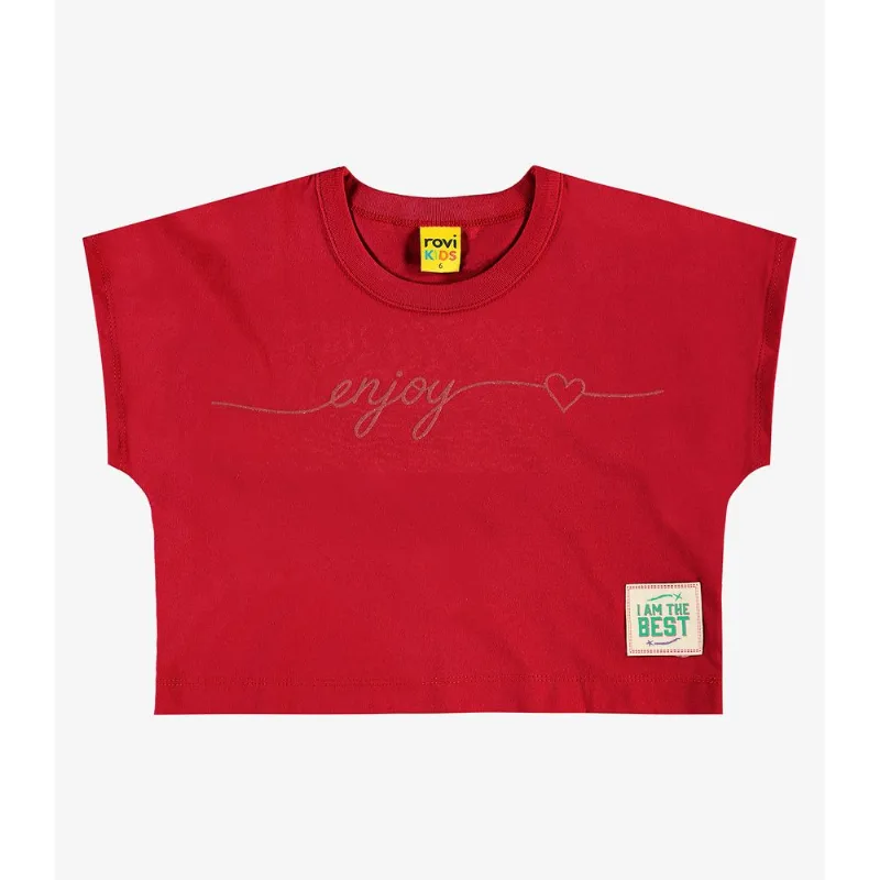 Blusa Feminina Meia Malha Moletom Rovi Kids Vermelho 8