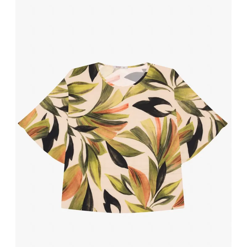 Blusa Feminina Manga Curta Plus Size Secret Glam Verde Plus G4