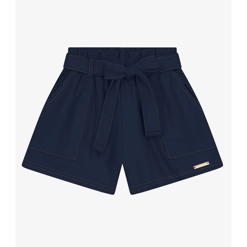 Shorts Infantil Em Moletinho Denim Trick Nick Azul Marinho 6