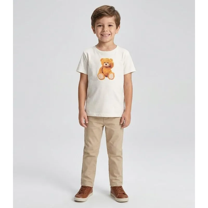 Camiseta Infantil Masculina Trick Nick Bege 6