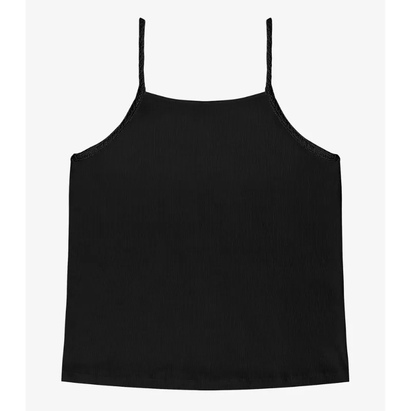 Regata Feminina Ribana de Viscose Rovitex Preto G