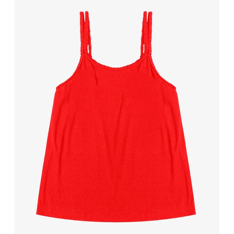 Blusa de Alça Feminina Visco Maquinetada Endless Laranja P