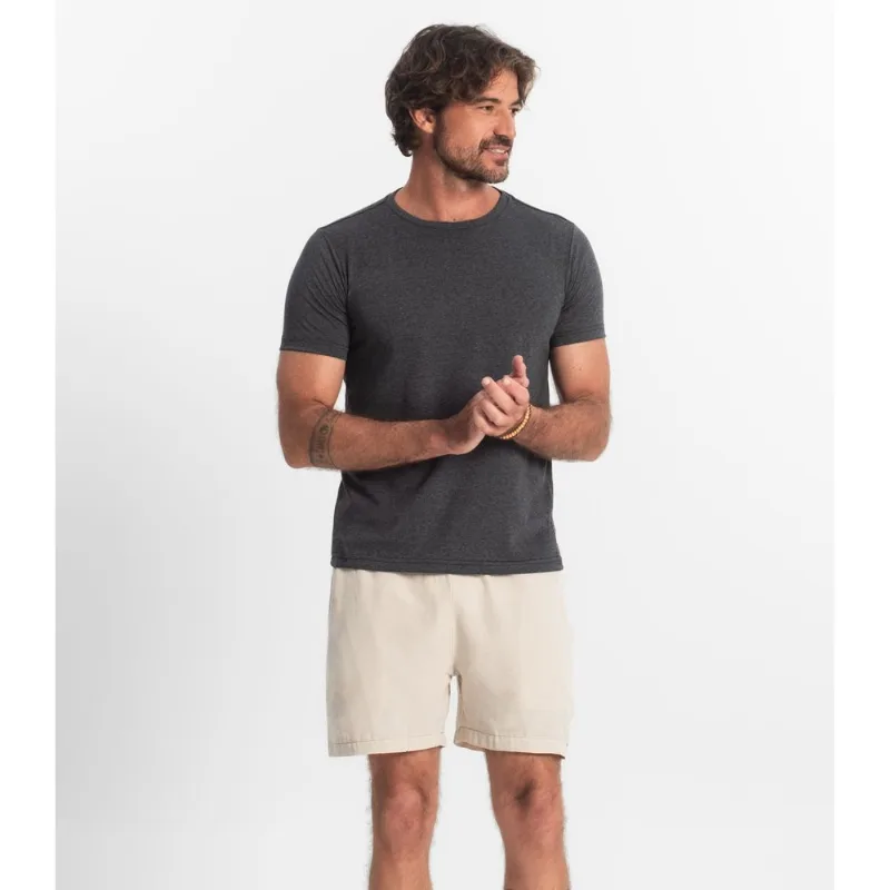 Bermuda Masculina Sarja Elástico E Bolsos Shift Bege P
