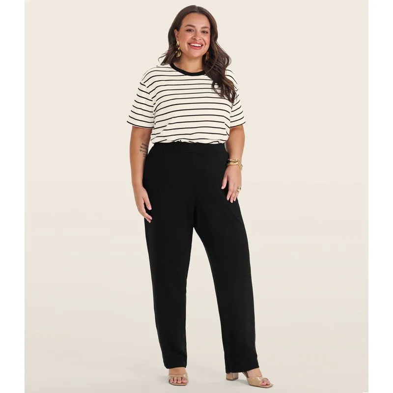 Blusa Feminina Plus Size Gola Redonda Secret Glam Bege Plus G1