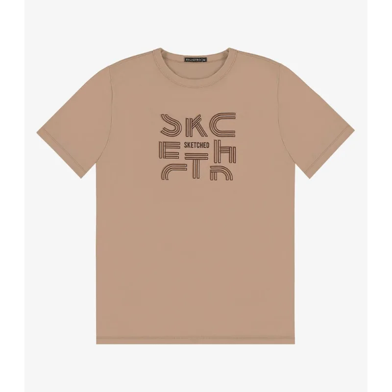 Camiseta Masculina em Meia Malha Diametro Marrom G