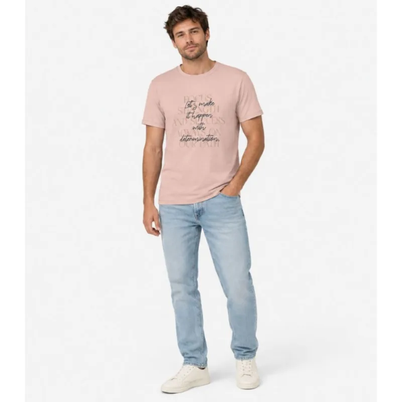 Camiseta Masculina em Meia Malha Diametro Rosa P
