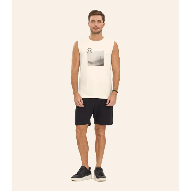 Regata Masculino Meia Malha Diametro Bege P