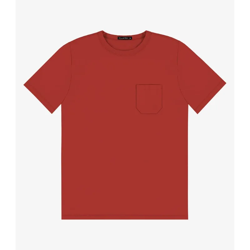 Camiseta Masculina em Meia Malha Diametro Vermelho M
