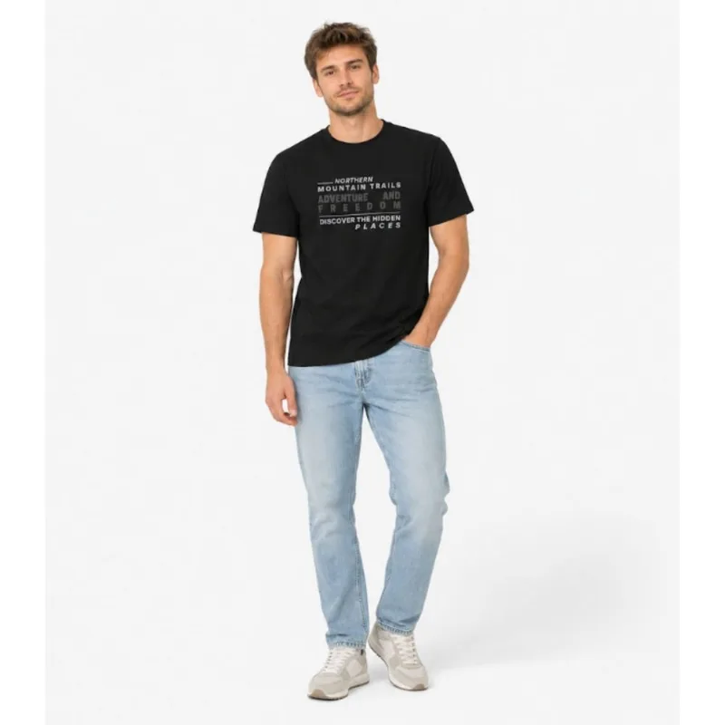 Camiseta Masculina em Meia Malha Diametro Preto M