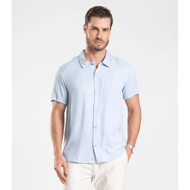 Camisa em Viscolinho Desert Masculina Diametro Azul P