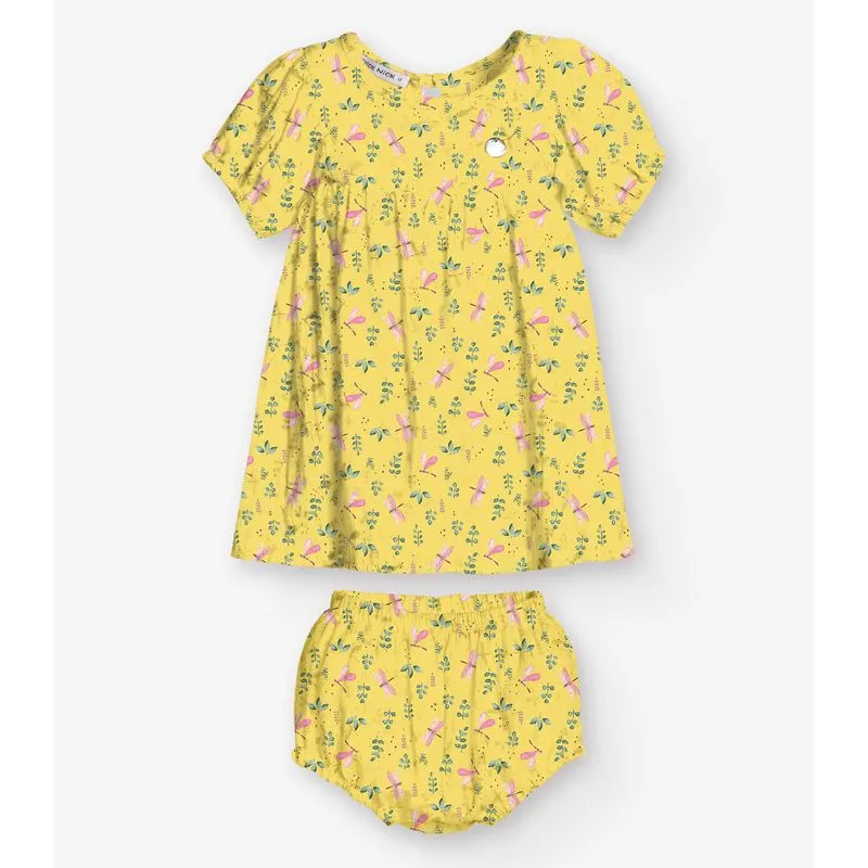 Vestido com Calcinha Menina Trick Nick Amarelo P
