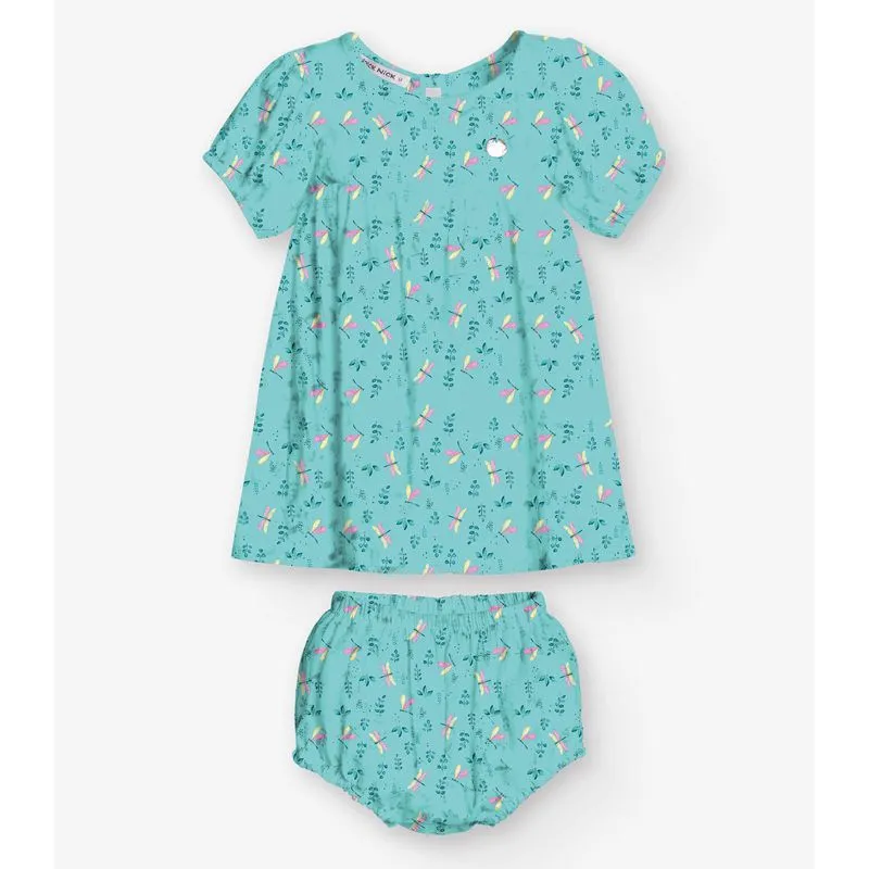 Vestido com Calcinha Menina Trick Nick Azul G