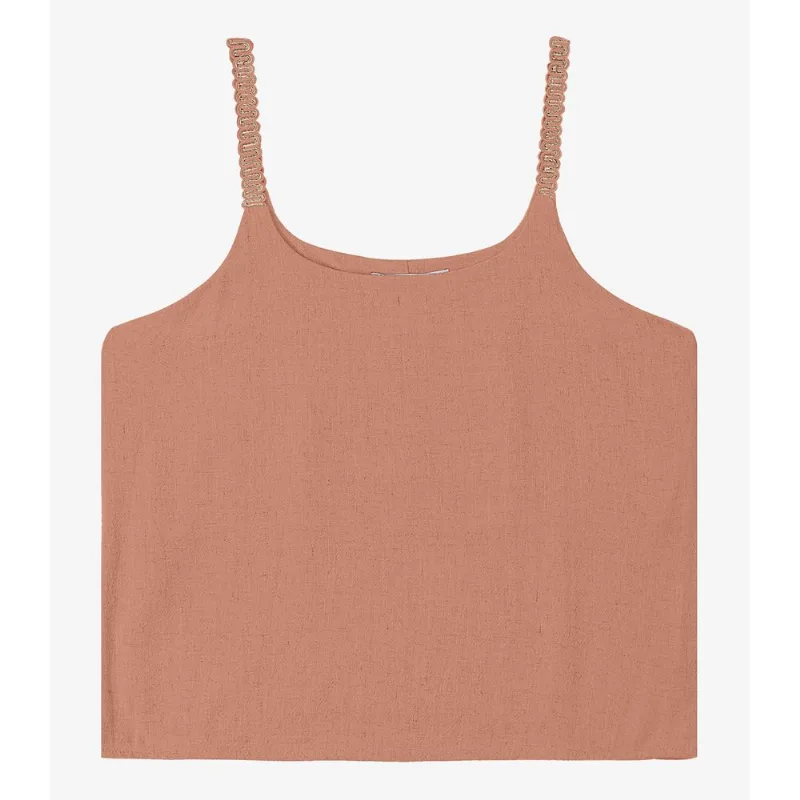 Blusa de Alça Linho Strong Feminina Endless Marrom M