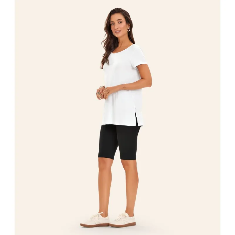 Bermuda Ciclista Feminina em Cotton Pesado Rovitex Preto G