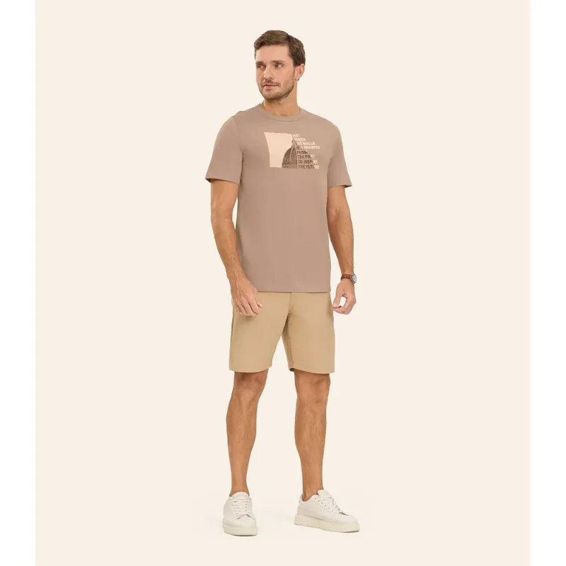 Camiseta Masculina em Meia Malha Diametro Marrom P