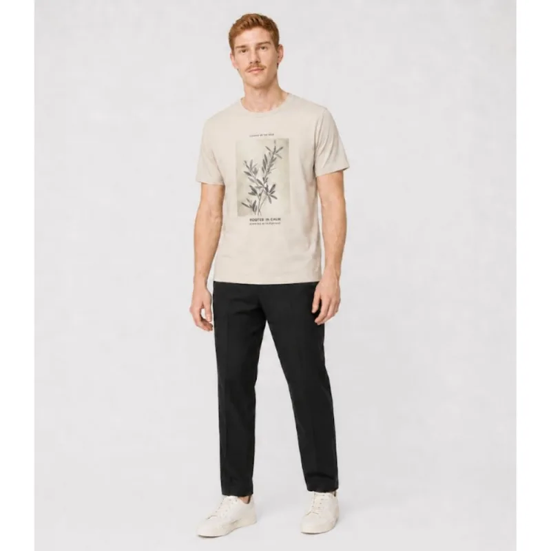 Camiseta Masculina em Meia Malha Diametro Bege G