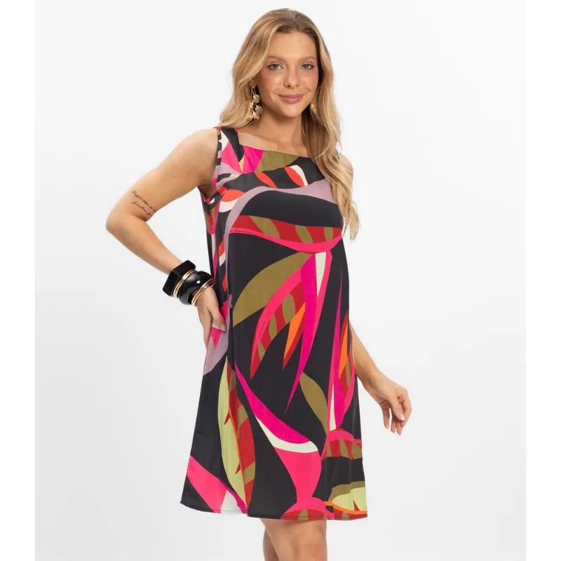 Vestido Curto Viscose Kyara Feminio Rovitex Preto M