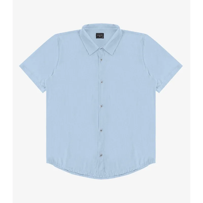 Camisa Viscose Dobby Masculina Diametro Azul G