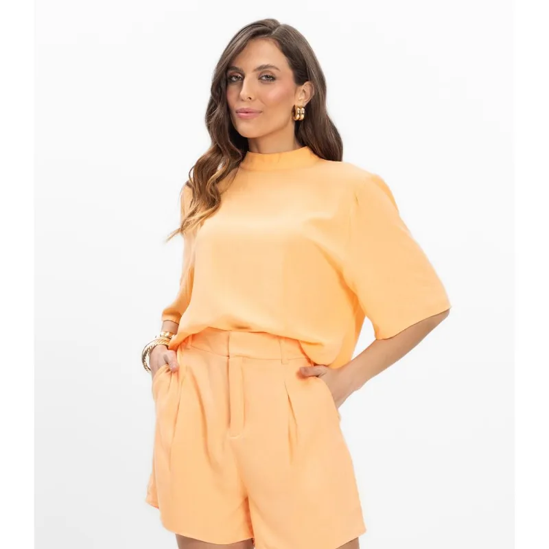 Blusa Viscose Slub Feminina Endless Laranja P