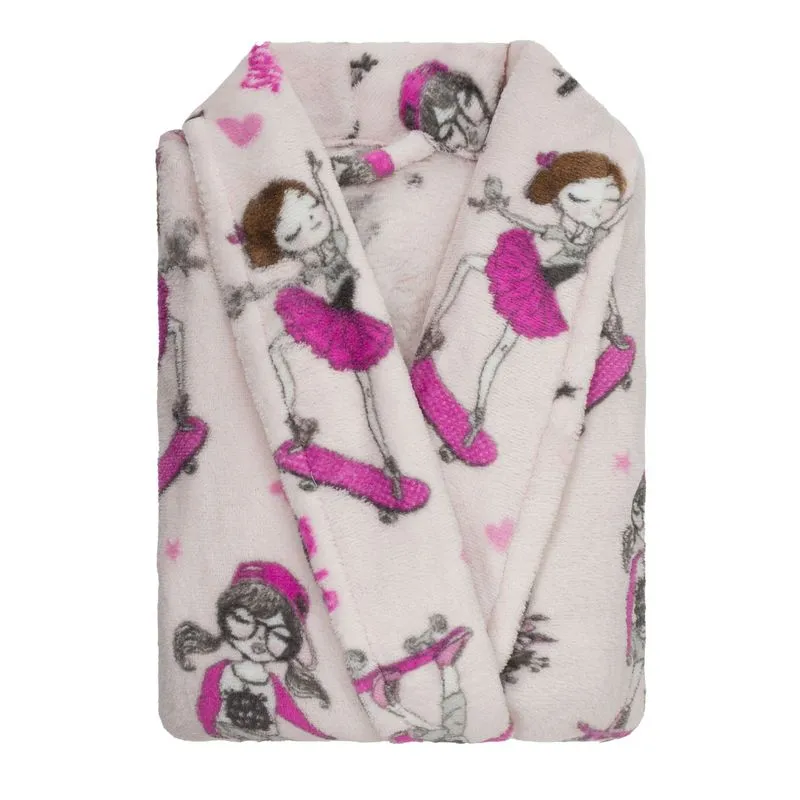 Roupão Infantil Microfibra Estampado Camesa Rosa M