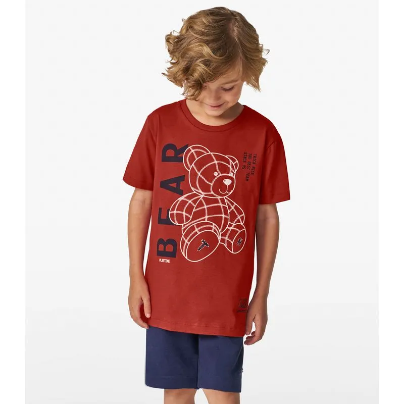 Camiseta Menino em Cotton Leve Trick Nick Laranja 6