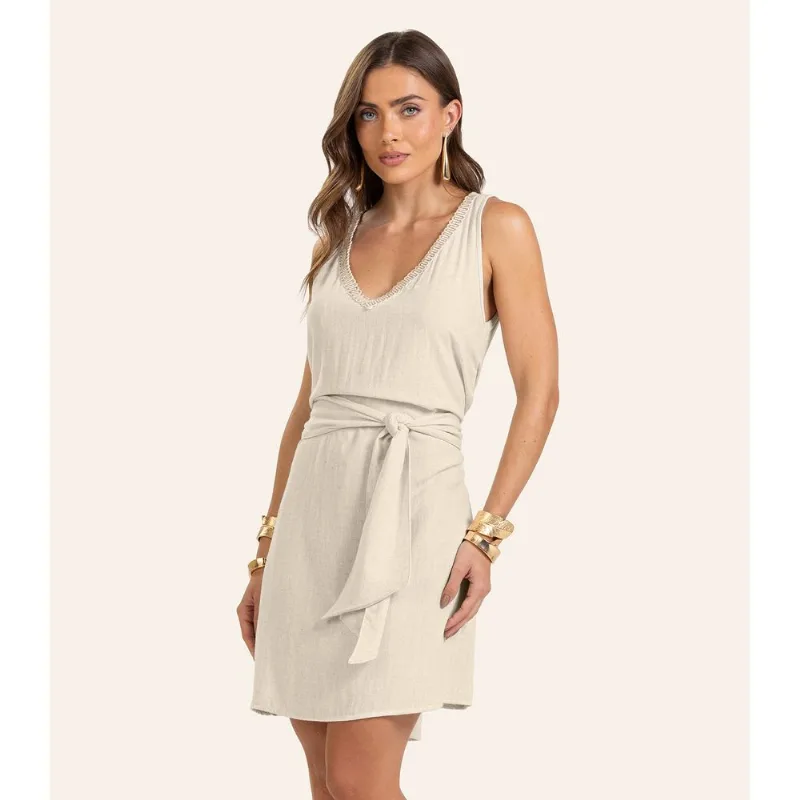 Vestido Curto Linho Strong Feminino Endless Bege M