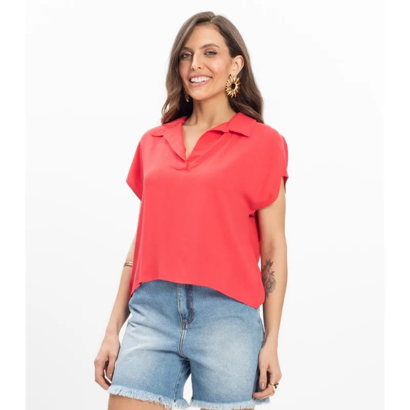 Polo Viscose Modena Feminino Endless Laranja P