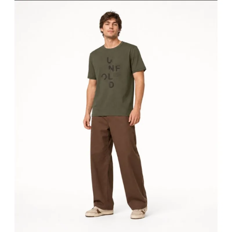 Camiseta Masculina em Meia Malha Diametro Verde M