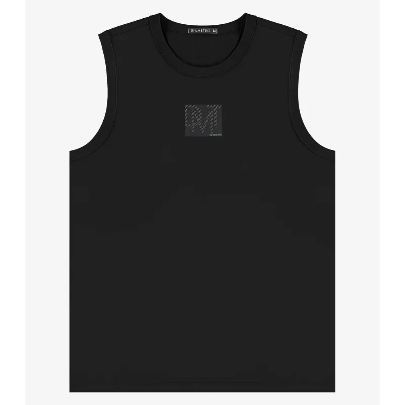 Regata Masculino em Meia Malha Diametro Preto G