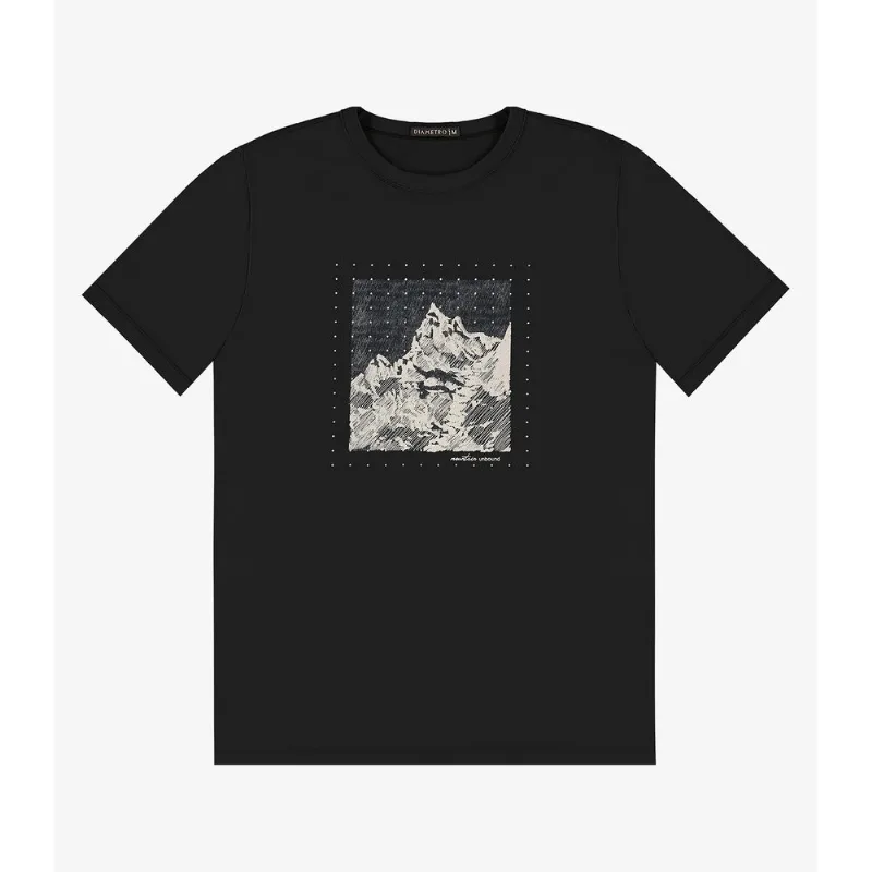Camiseta Masculina em Meia Malha Diametro Preto P