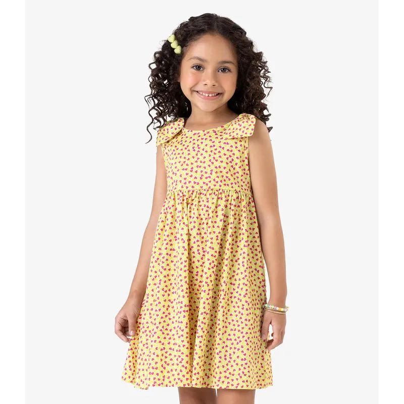 Vestido em Popeline Rovi Kids Bege 2