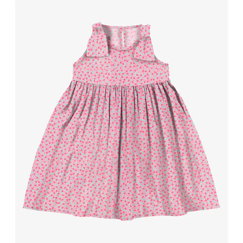 Vestido em Popeline Rovi Kids Rosa 2