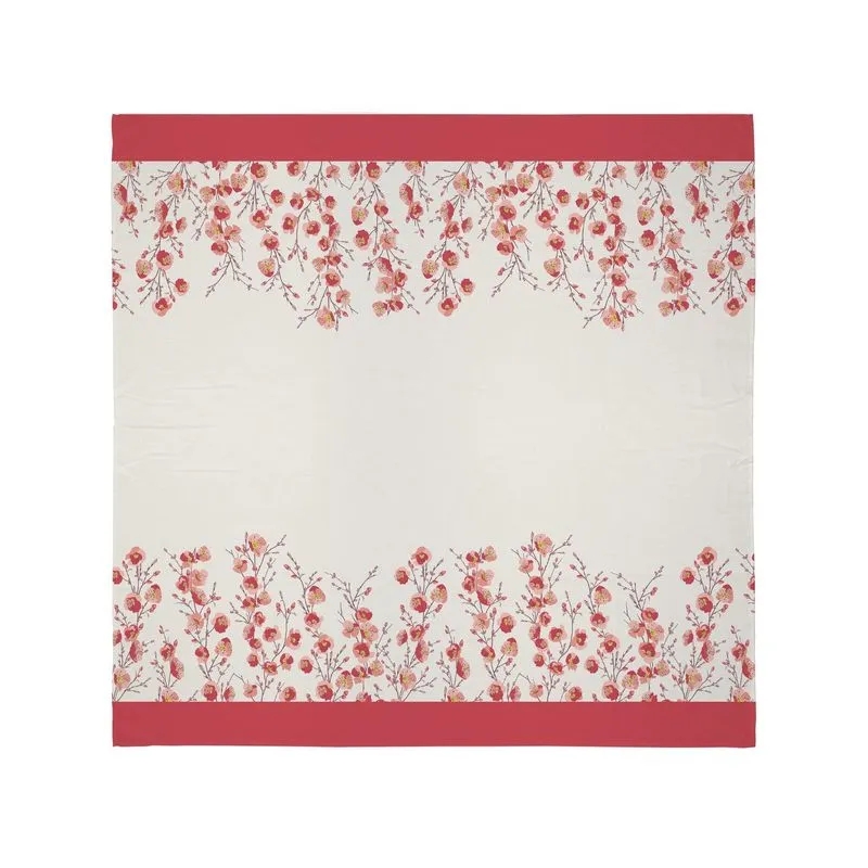 Toalha De Mesa Quadrada Basic 4 Lugares Teka Laranja Un