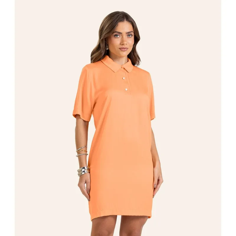 Vestido Curto Viscose Double Feminino Endless Laranja P