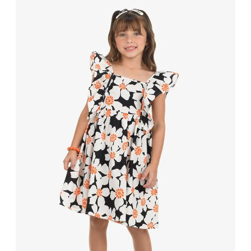 Vestido Feminino Popeline Rovi Kids Preto 10