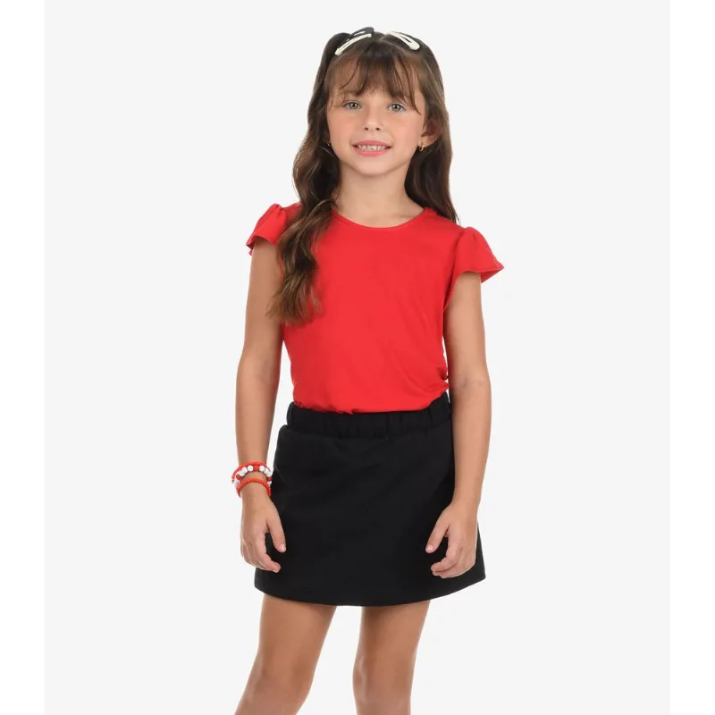 Shorts Saia Moletom Rovi Kids Preto 18