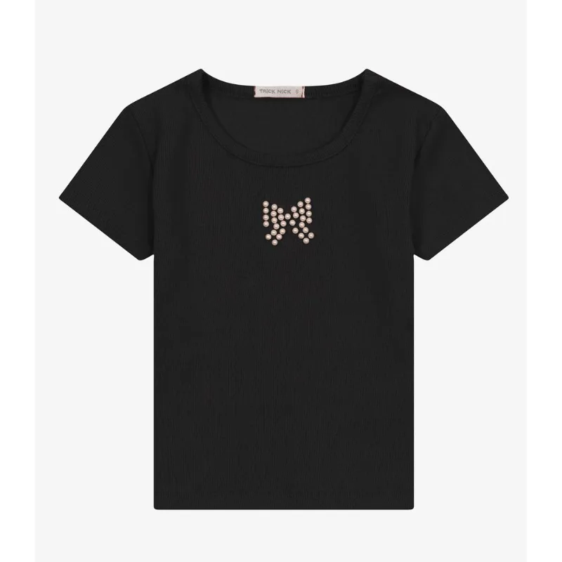 Blusa feminina infantil em Ribana 2x1 Trick Nick Preto 3