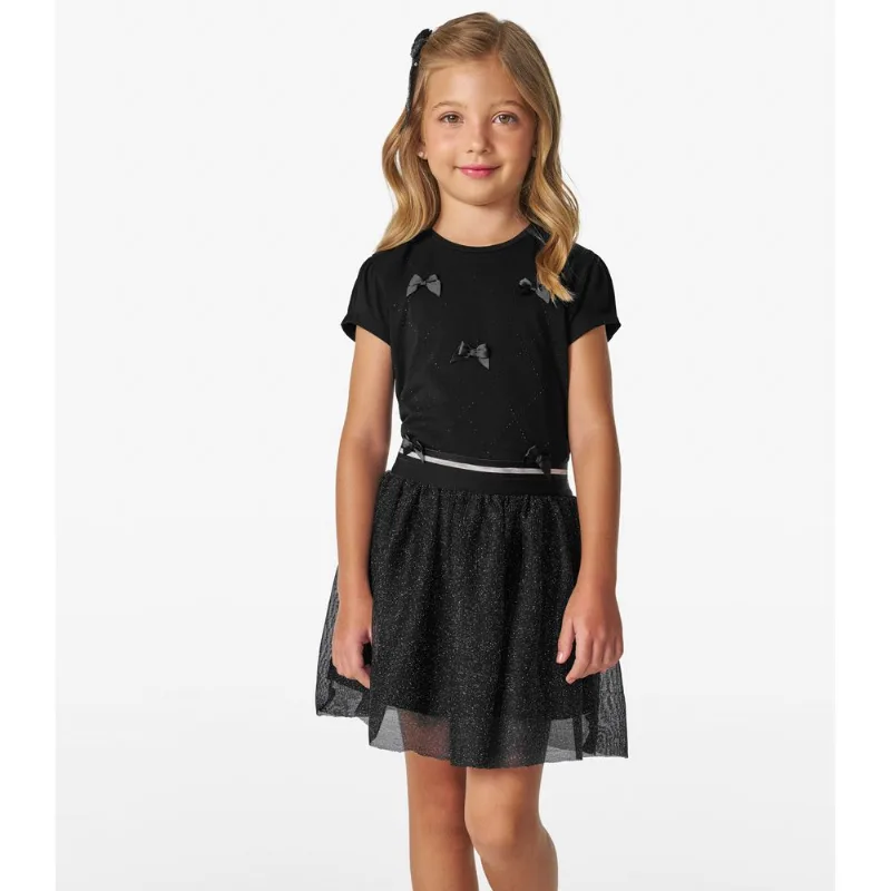 Conjunto Infantil Blusa com Saia Trick Nick Preto 14