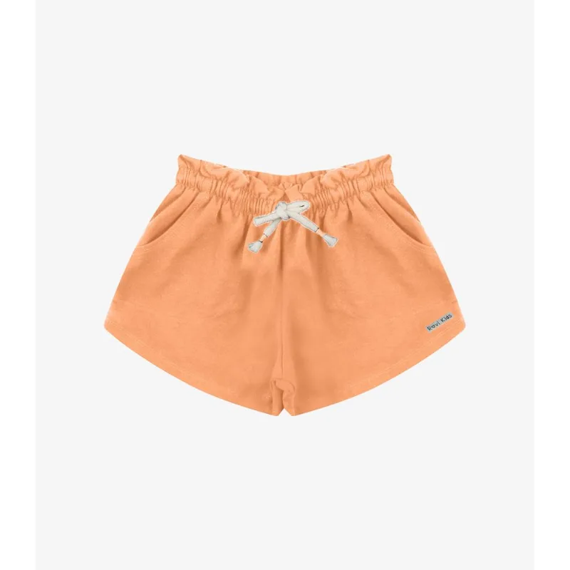 Shorts Feminino Moletom Rovi Kids Laranja 6