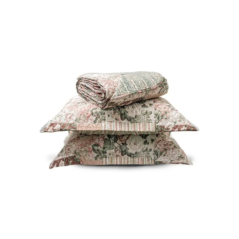Kit Cobre Leito Matelassê Queen Appel Rosa UN