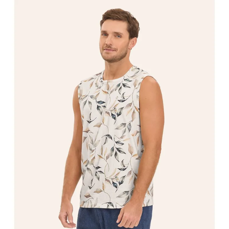 Regata em Meia Malha Masculina Diametro Bege G