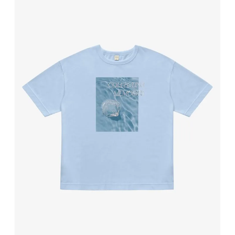 T- shirt Overzised Meia Malha Feminina Rovitex Azul M