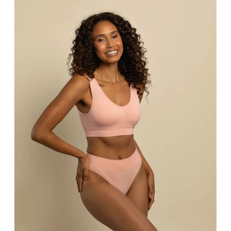 Calcinha Fio Cós Largo Sem Costura Basic Pro Rosa P