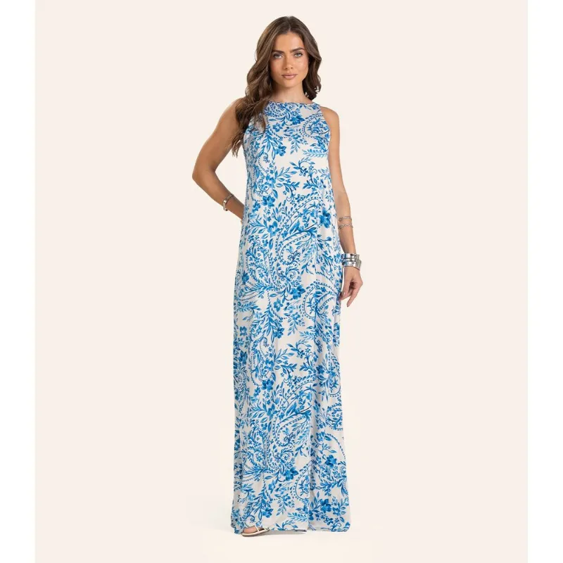 Vestido Viscose Khyara Longo Feminino Endless Bege GG