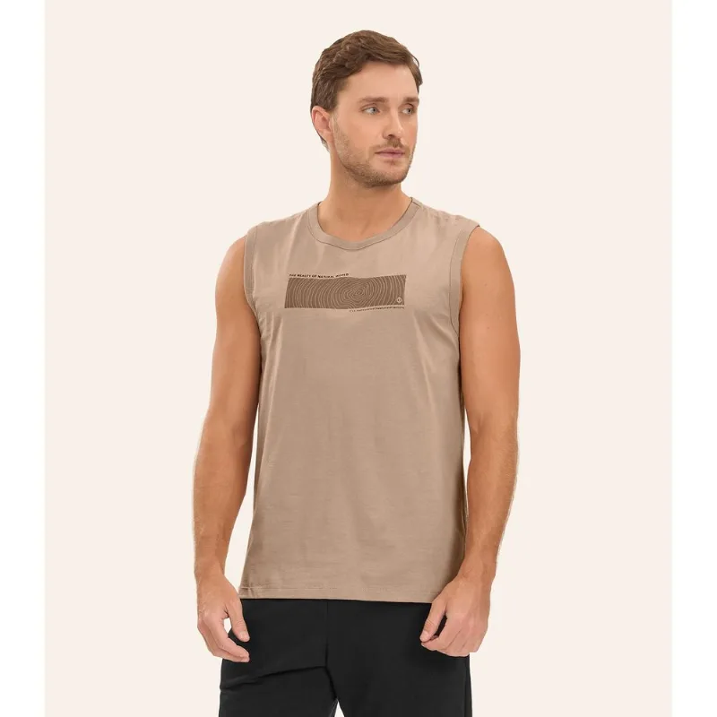 Regata Meia Malha Masculina Diametro Marrom P