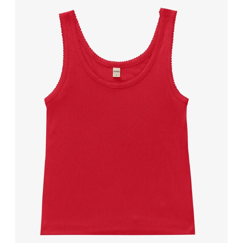 Regata Feminina Ribana De Viscose Rovitex Vermelho GG