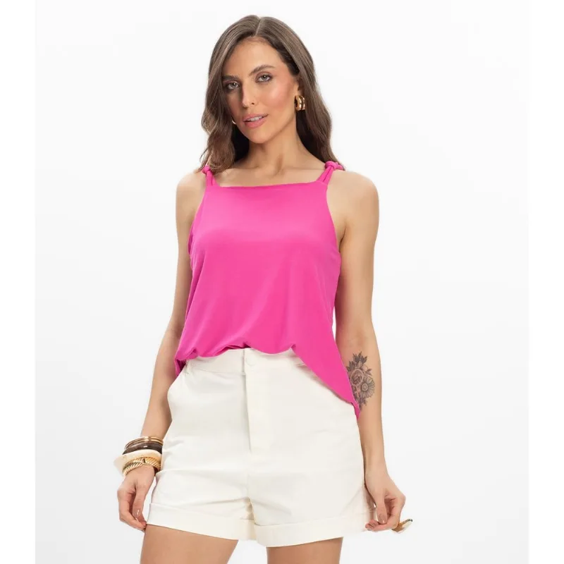 Blusa de Alça Feminina Endless. Rosa GG